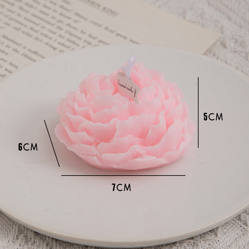Peony Flower Aromatherapy Candle Handmade